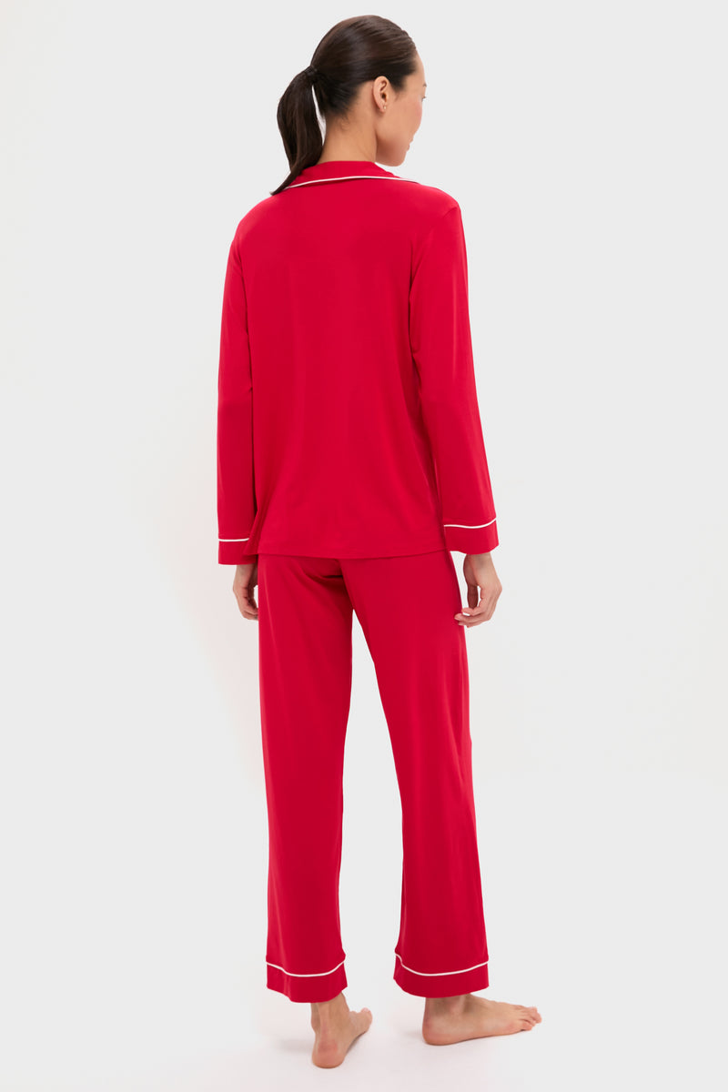 Holly Red and Ivory Gisele Long PJ Set
