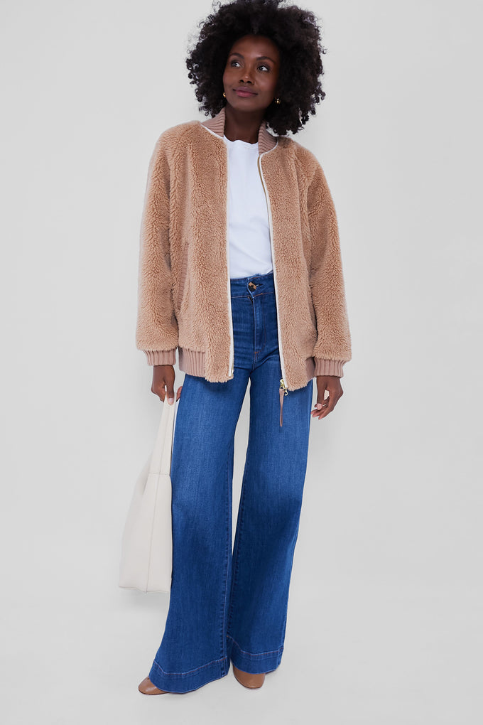 Chanterelle Ella Long Line Sherpa Bomber Varley