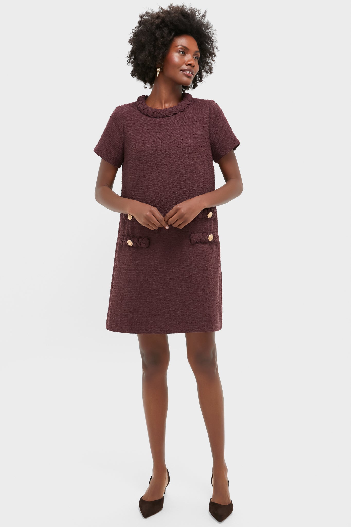 tuckernuck long sleeve jackie dress Tuckernuck Winetasting Tweed Jackie Dress Winetasting / XXS