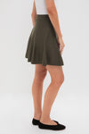 Olive Connie Knit Mini Skirt