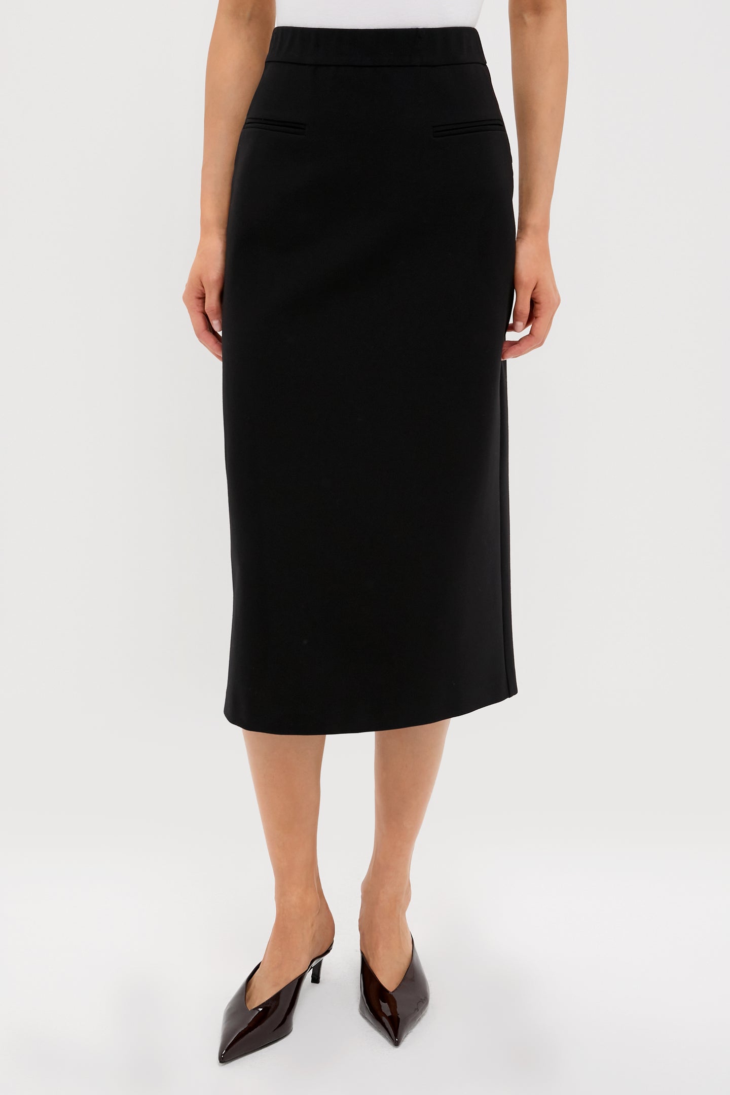 Black Rosewell Midi Skirt