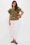 Lichen Perline Flutter Sleeve Blouse