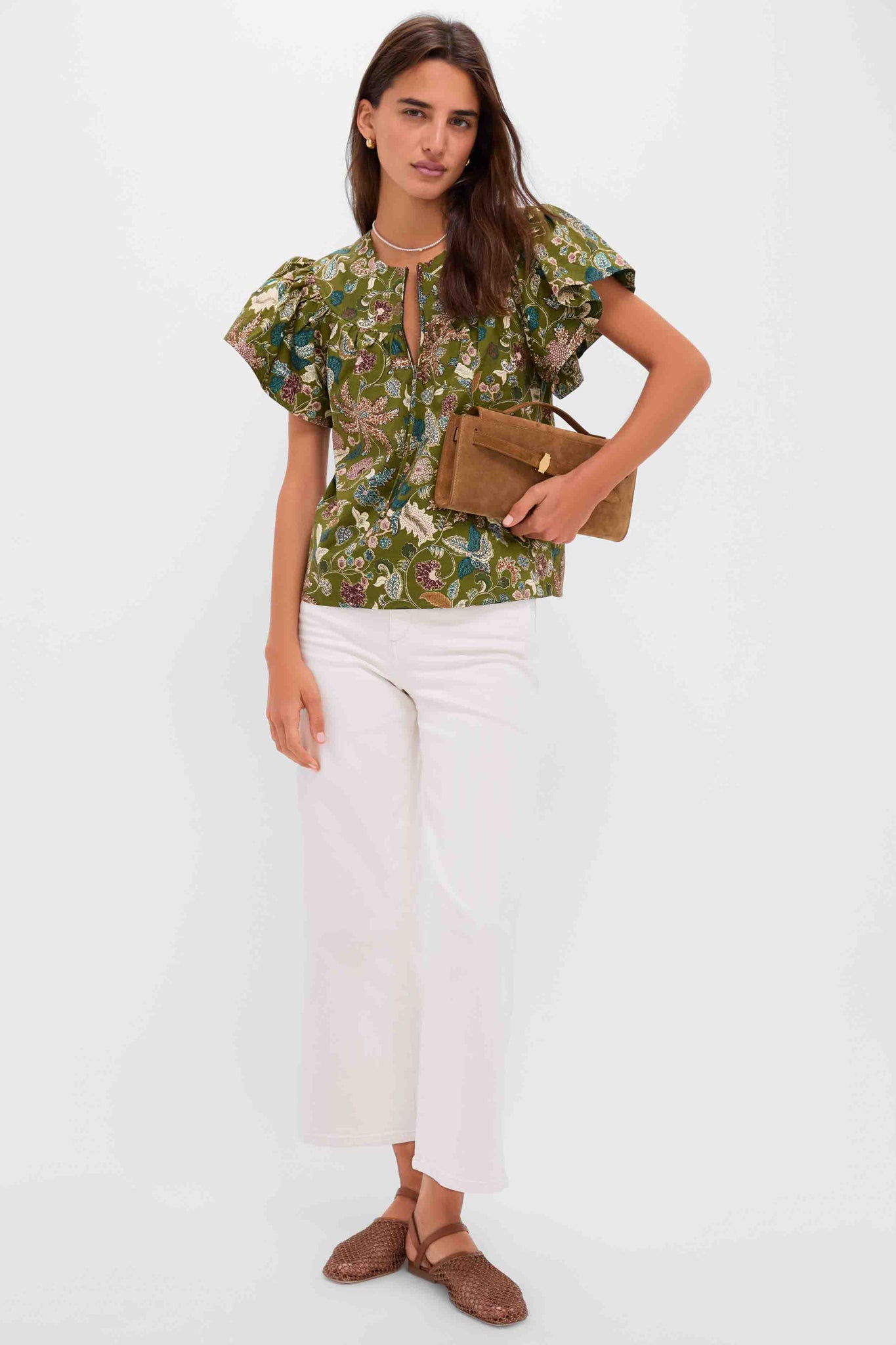 Lichen Perline Flutter Sleeve Blouse