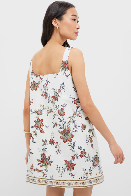 Terracotta Chintz Cotton Linen Cassie Dress