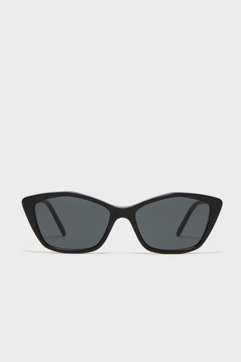 Black SL Logo Cat Eye Sunglasses