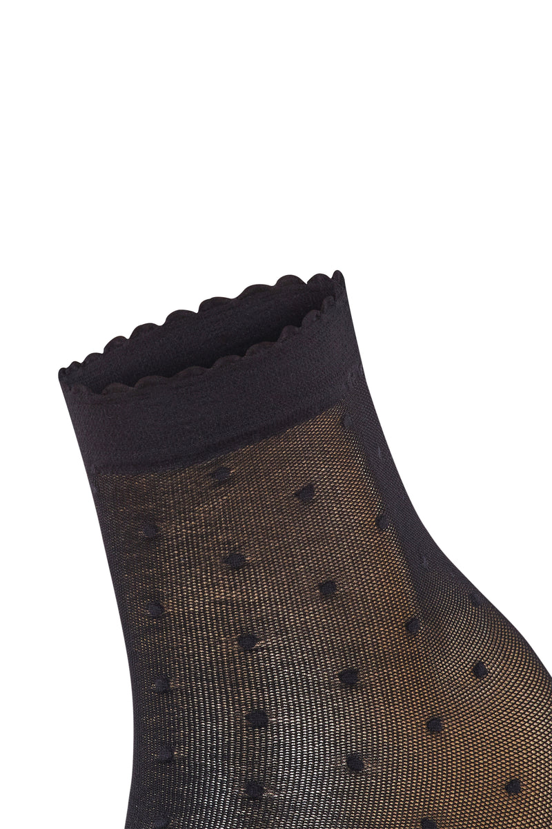 Black Sheer Polka Dot Socks