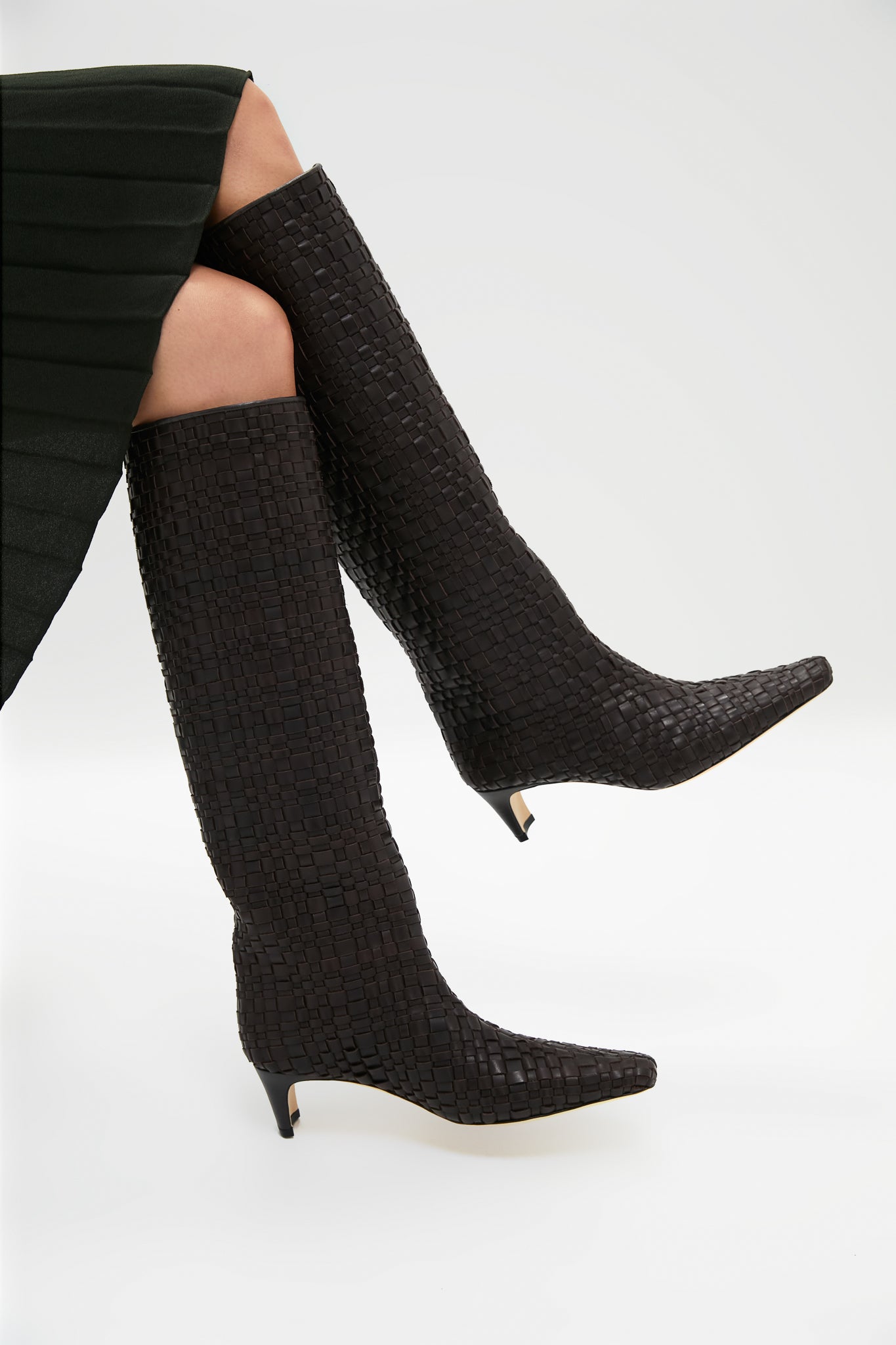 Espresso Woven Wally Boot | STAUD