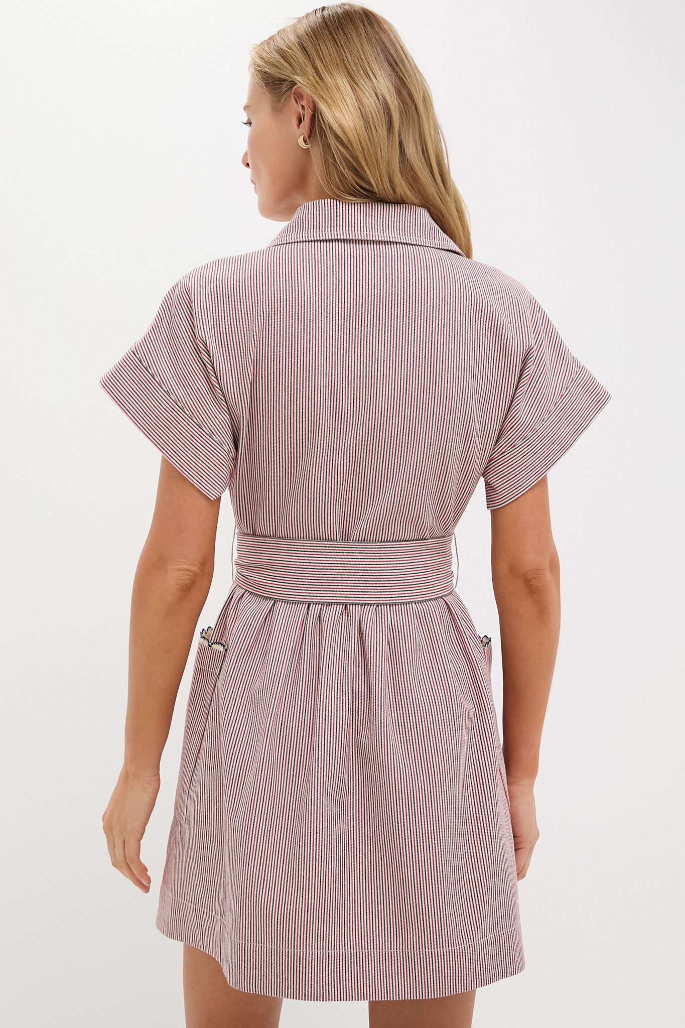Red and Blue Stripe Mini Ceci Dress