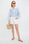Chambray Stripe Leti Blouse