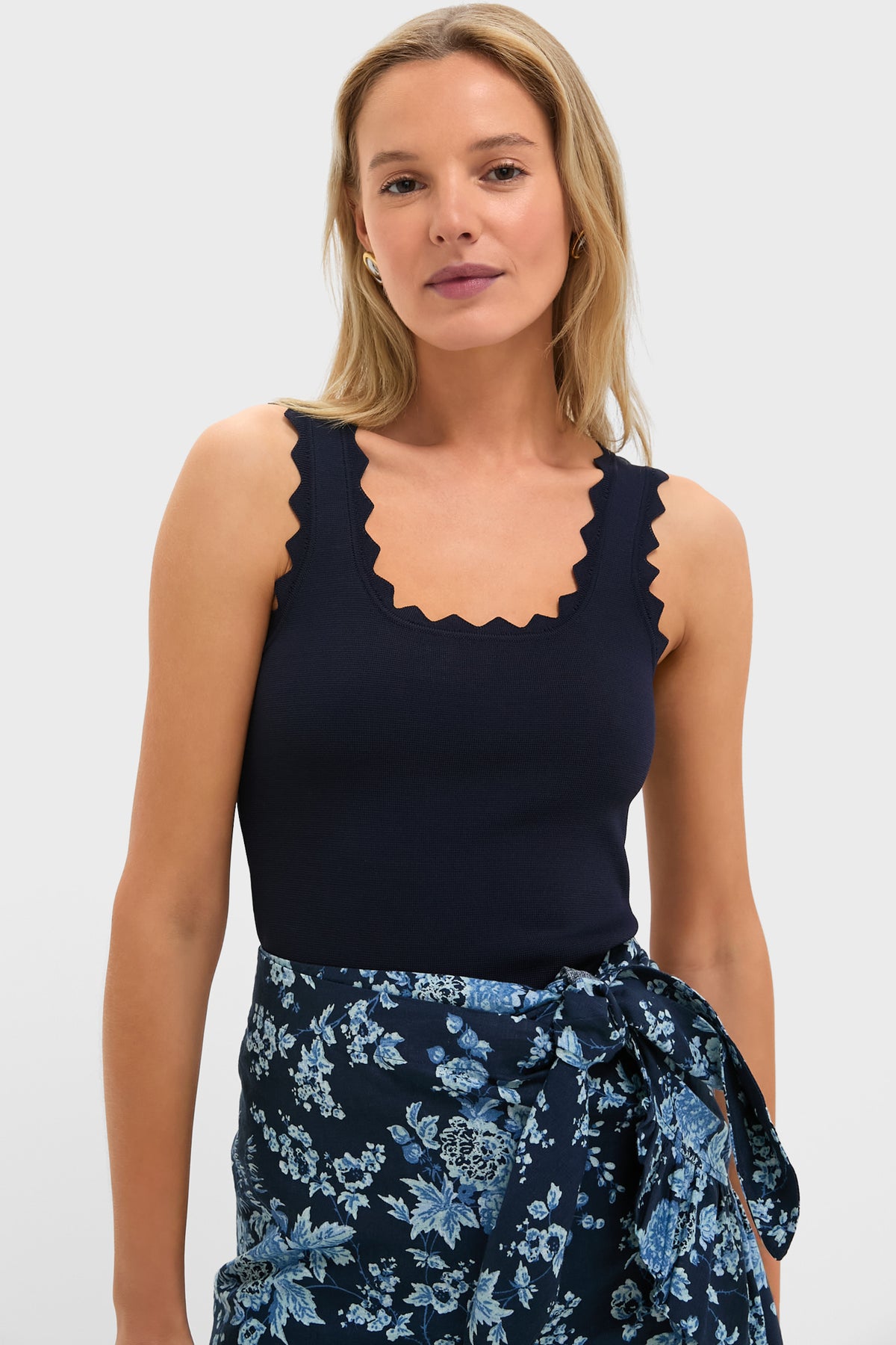 Navy Rac Navy Ric Rac Compression Tank | Tuckernuck