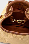 Natural and Cognac Raffia Baozi Bag
