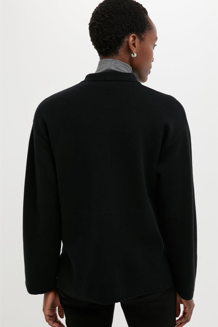 Black Cambridge Sweater Jacket
