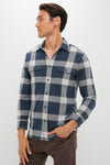 Navy Cloud Plaid Legend Sweater Shirt
