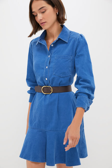 Indigo Corduroy Callahan Shirt Dress