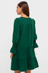 Hunter Green Crepe Kenzo Dress