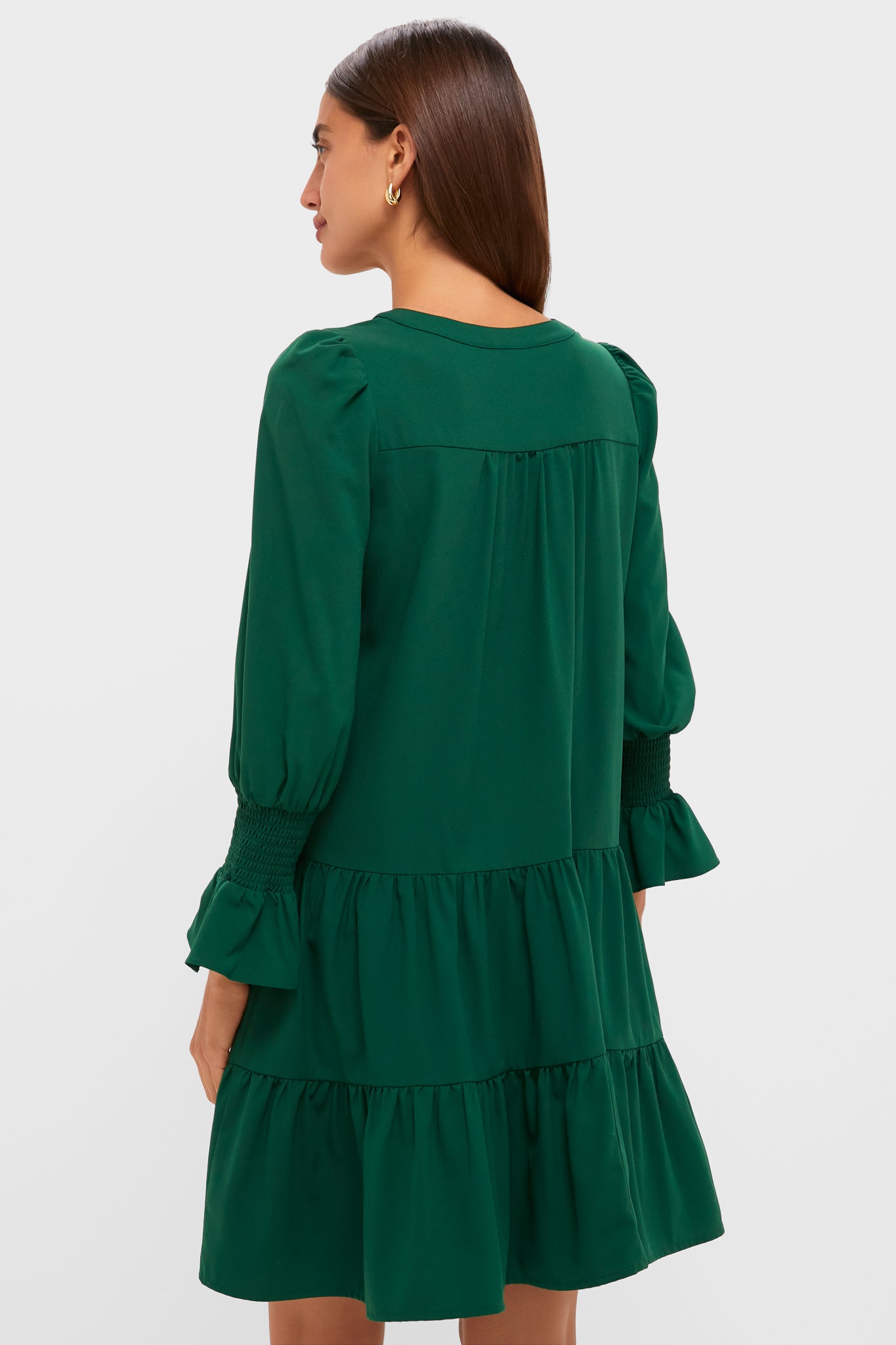 Hunter Green Crepe Kenzo Dress