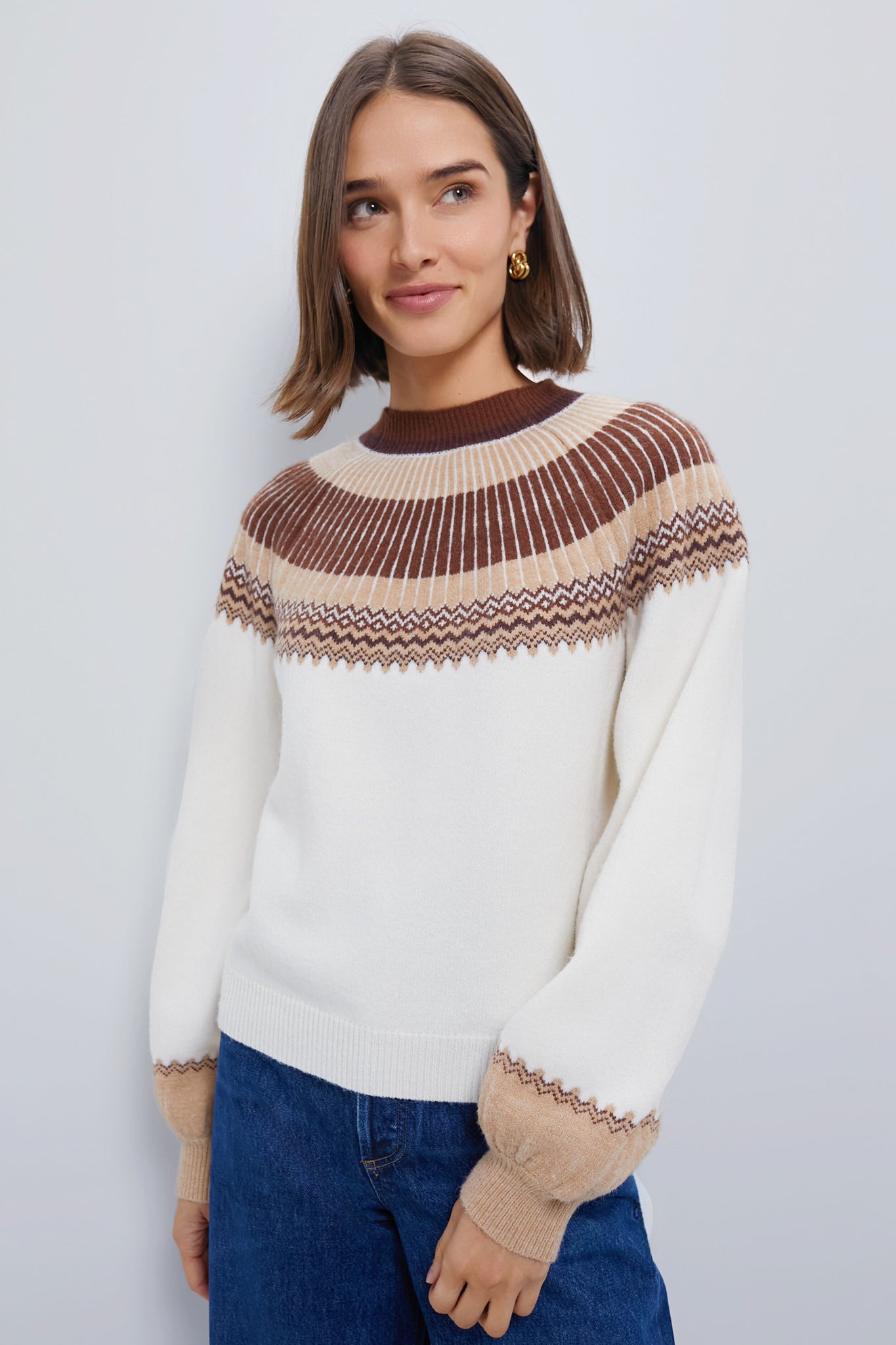 Neutral Color Block Sweater | Hyacinth House