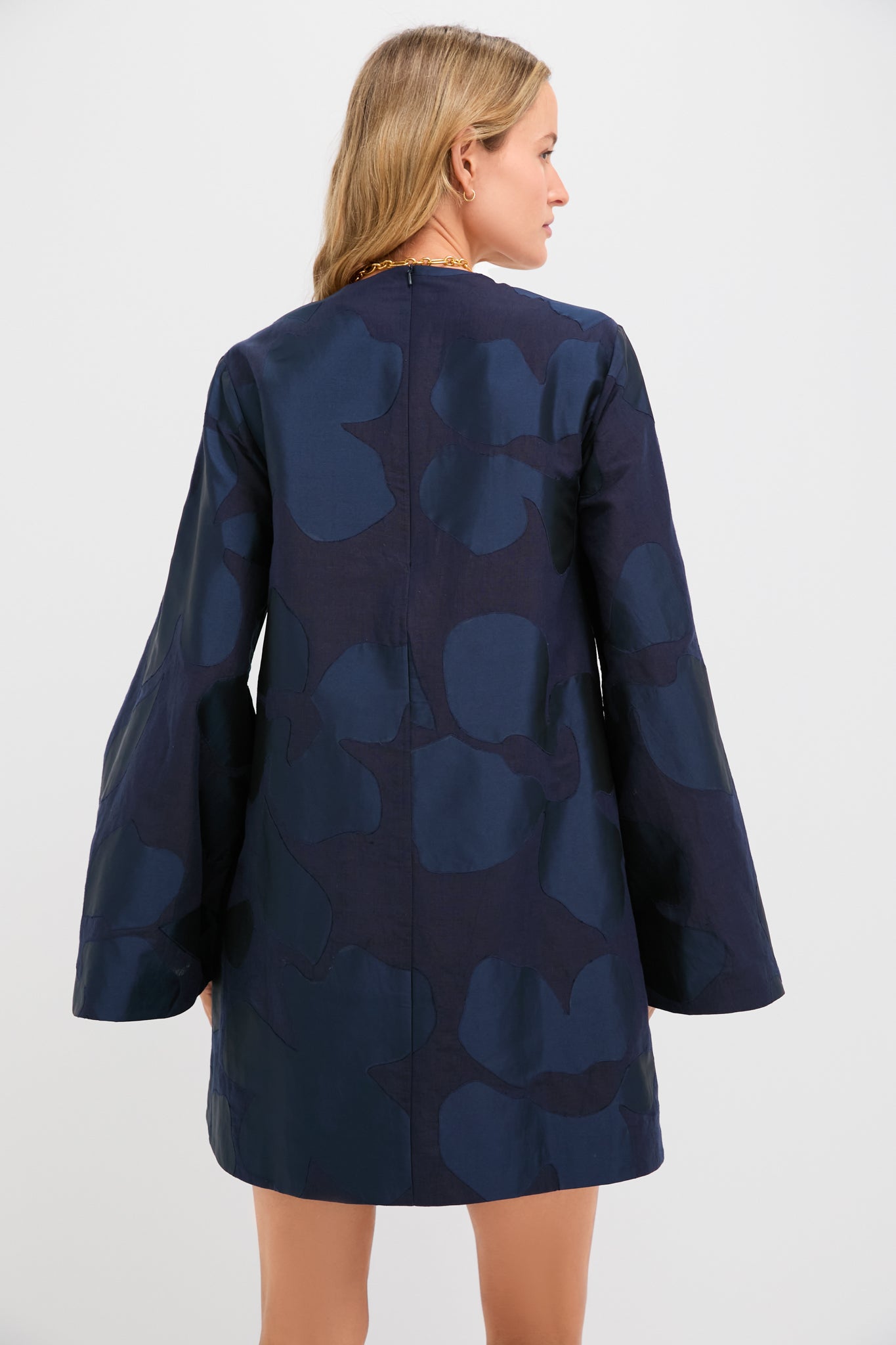 Midnight Blue Flare Flora Dress