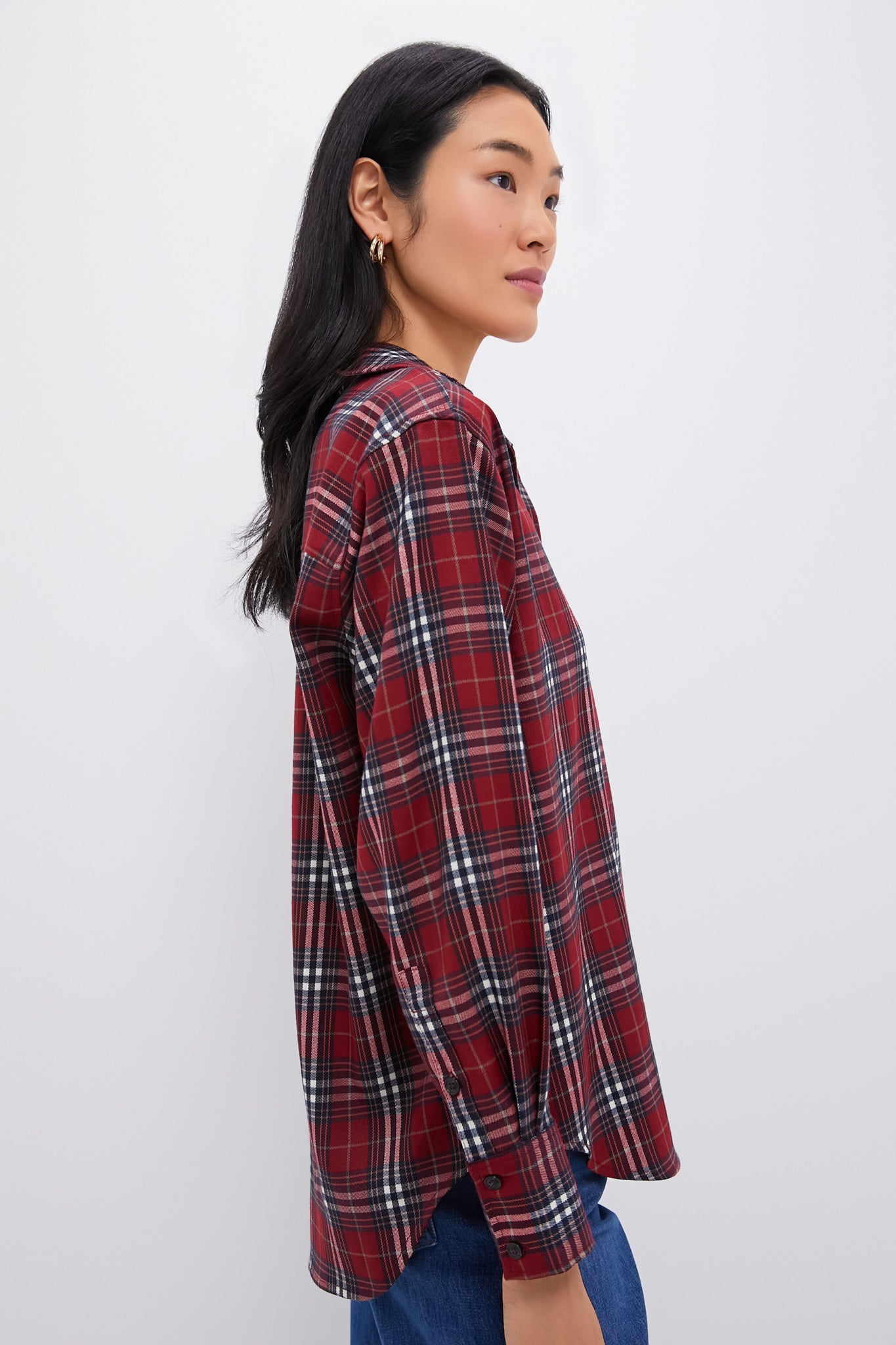 Red Plaid Nadine Boyfriend Button Down