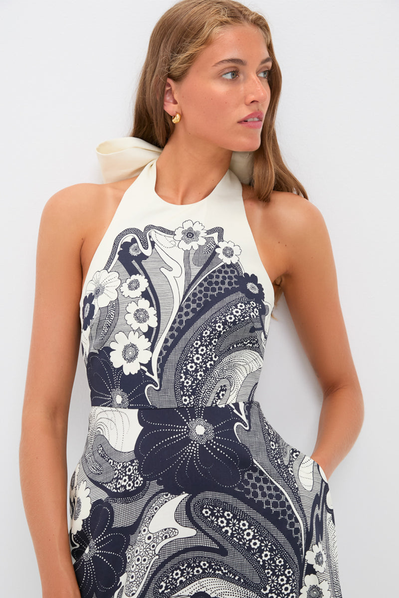 Navy Mickey Midi Dress