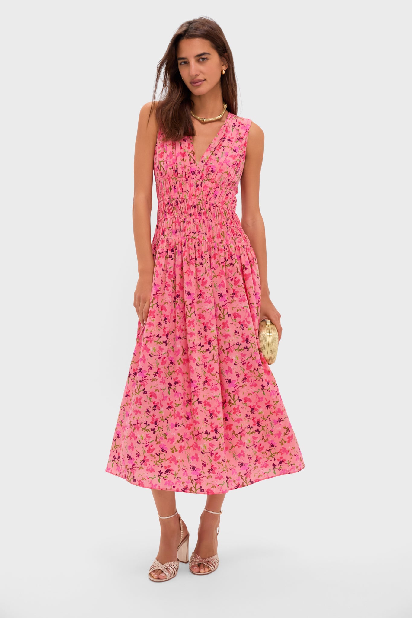 Peony Sylvie Sleeveless V-Neck Midi Dress