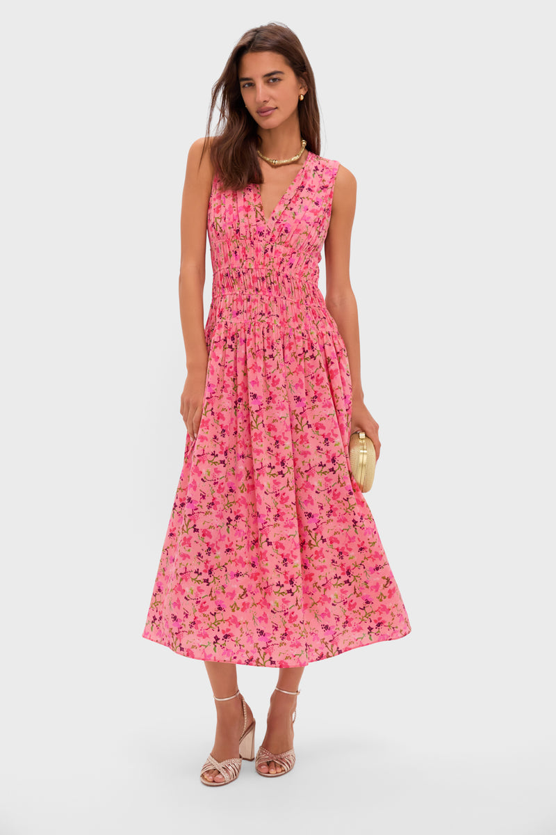 Peony Sylvie Sleeveless V-Neck Midi Dress