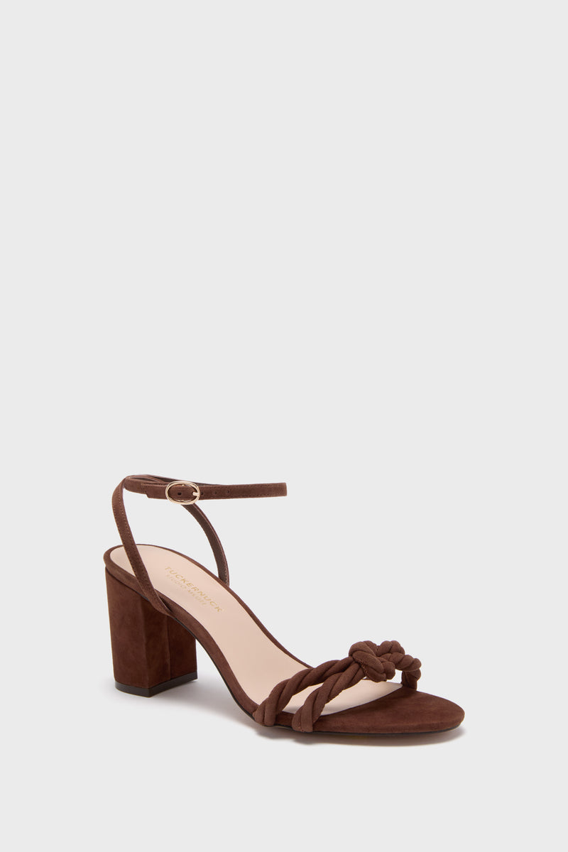 Brown Suede Wren Block Heels