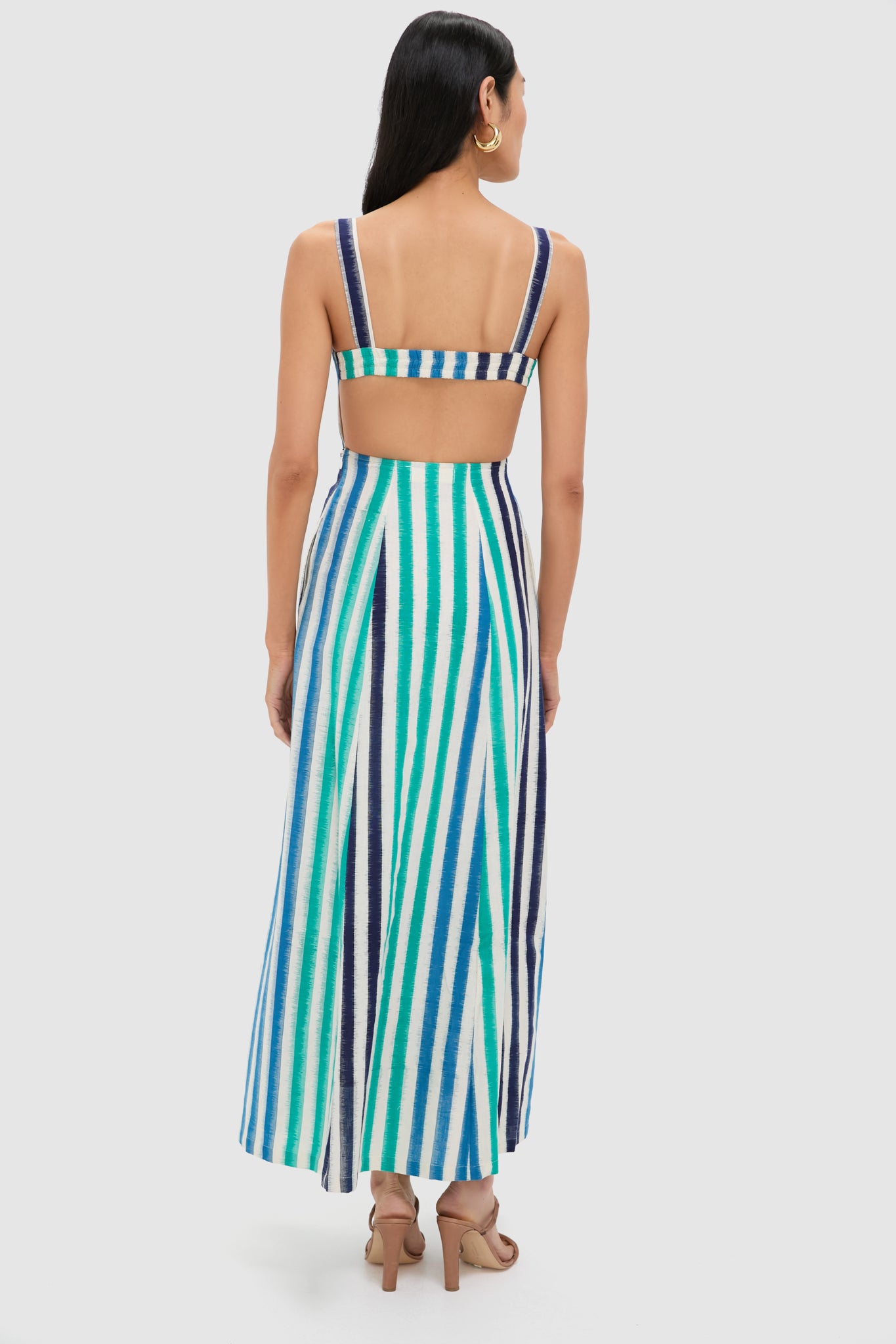 Ocean Ikat Stripes Azzurra Dress