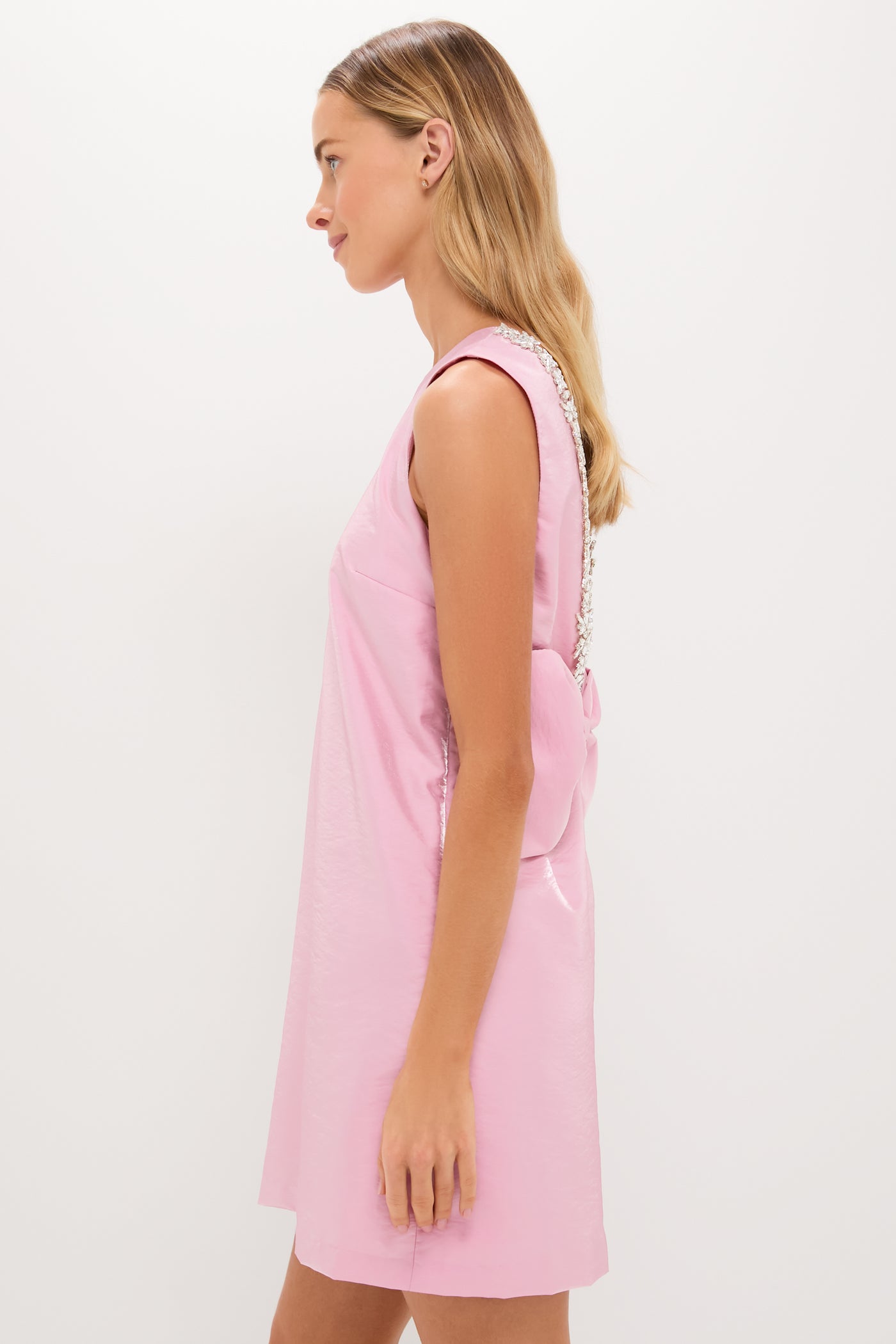 sachin and babi light blue dress Pink Bow Dress Women