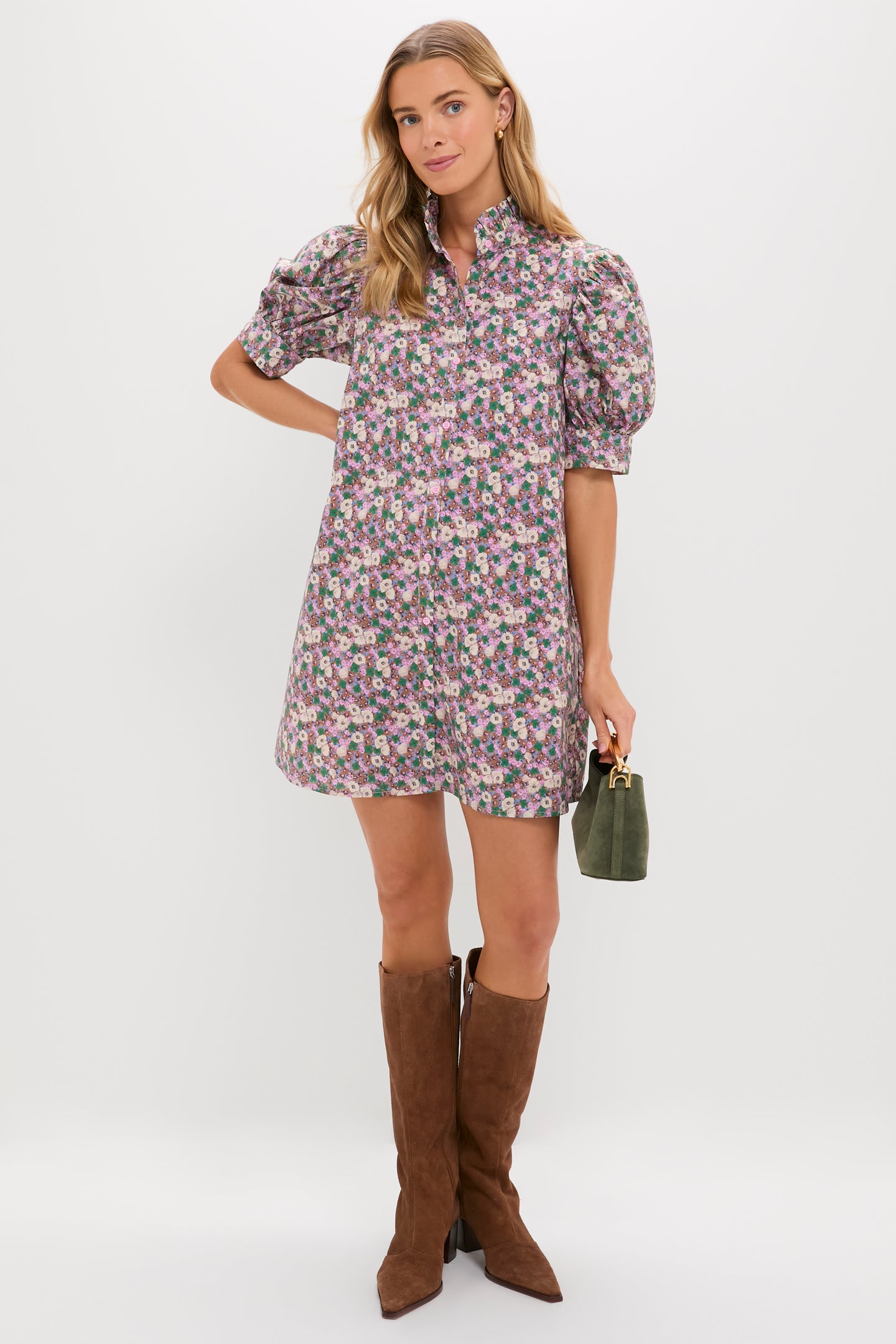 Purple Multi Floral Louisa Mini Dress