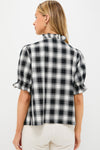Black and White Arena Flannel Milvia Blouse