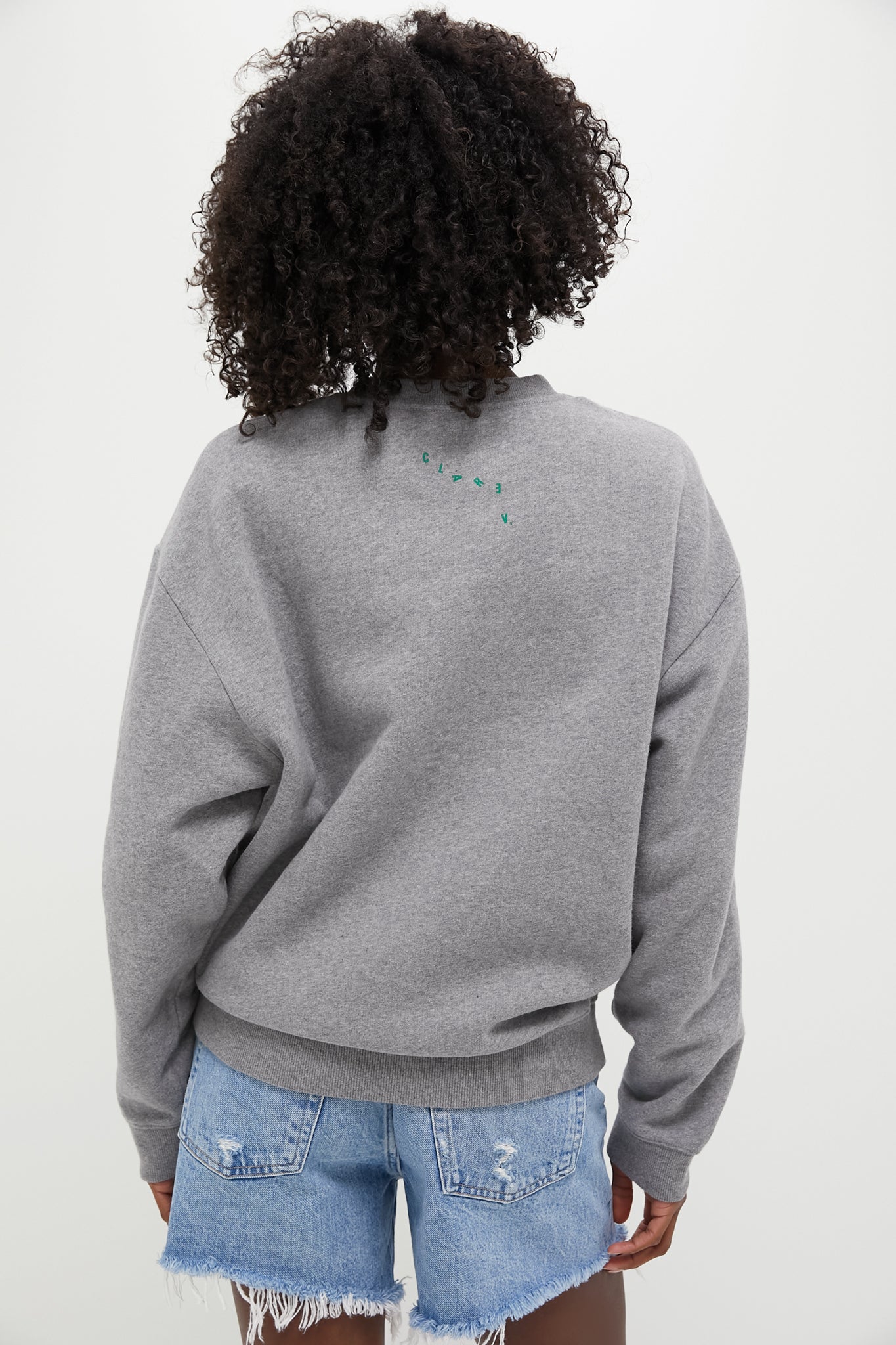 Grey Melange Oversized Sweatshirt