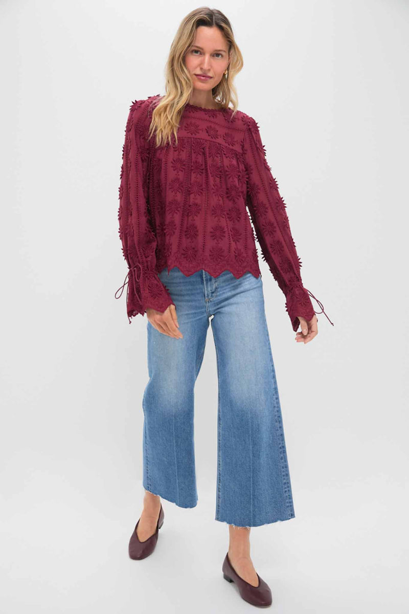 Wine Tirza Blouse
