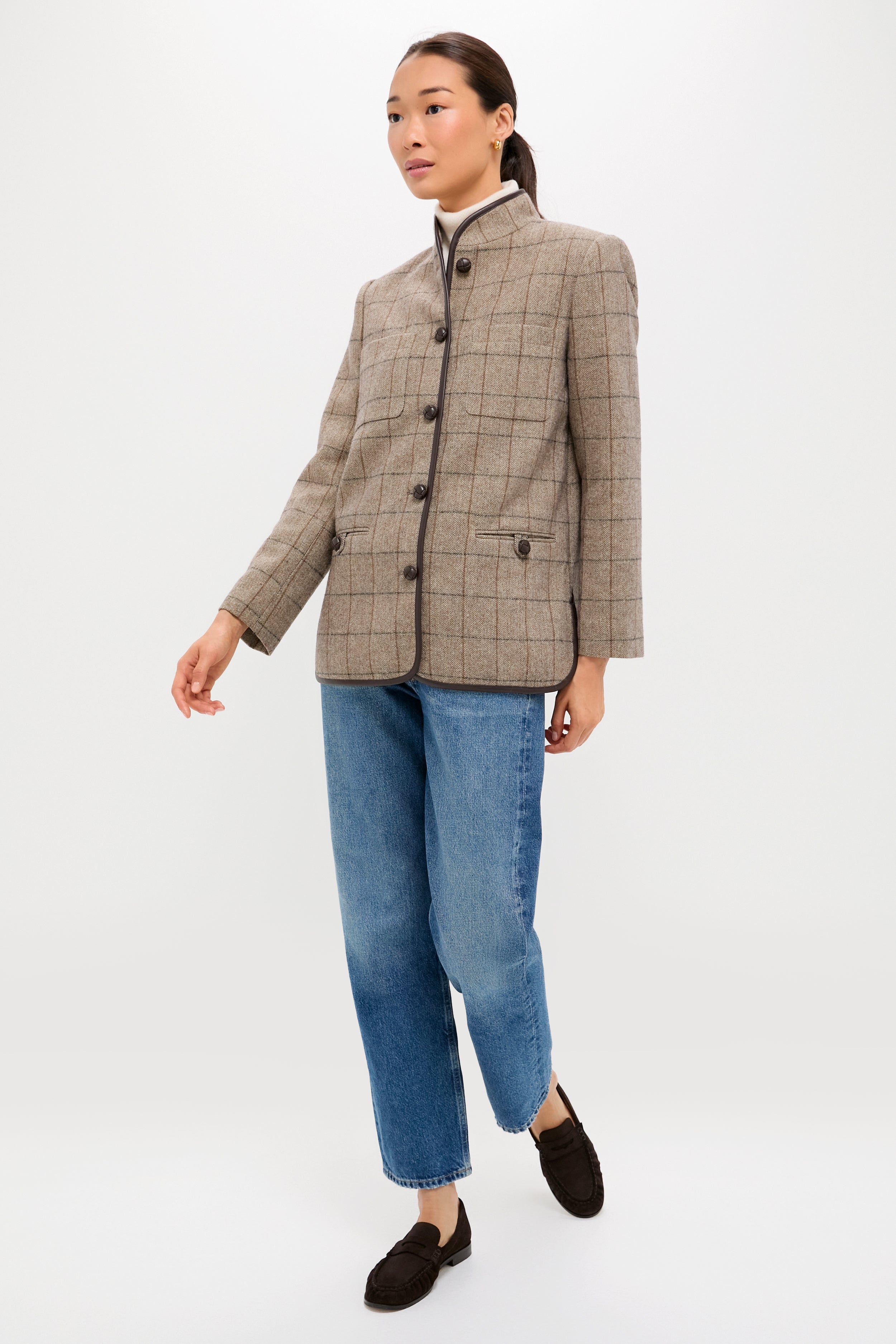 Brown Check Plaid Wool Dalton Jacket | Tuckernuck