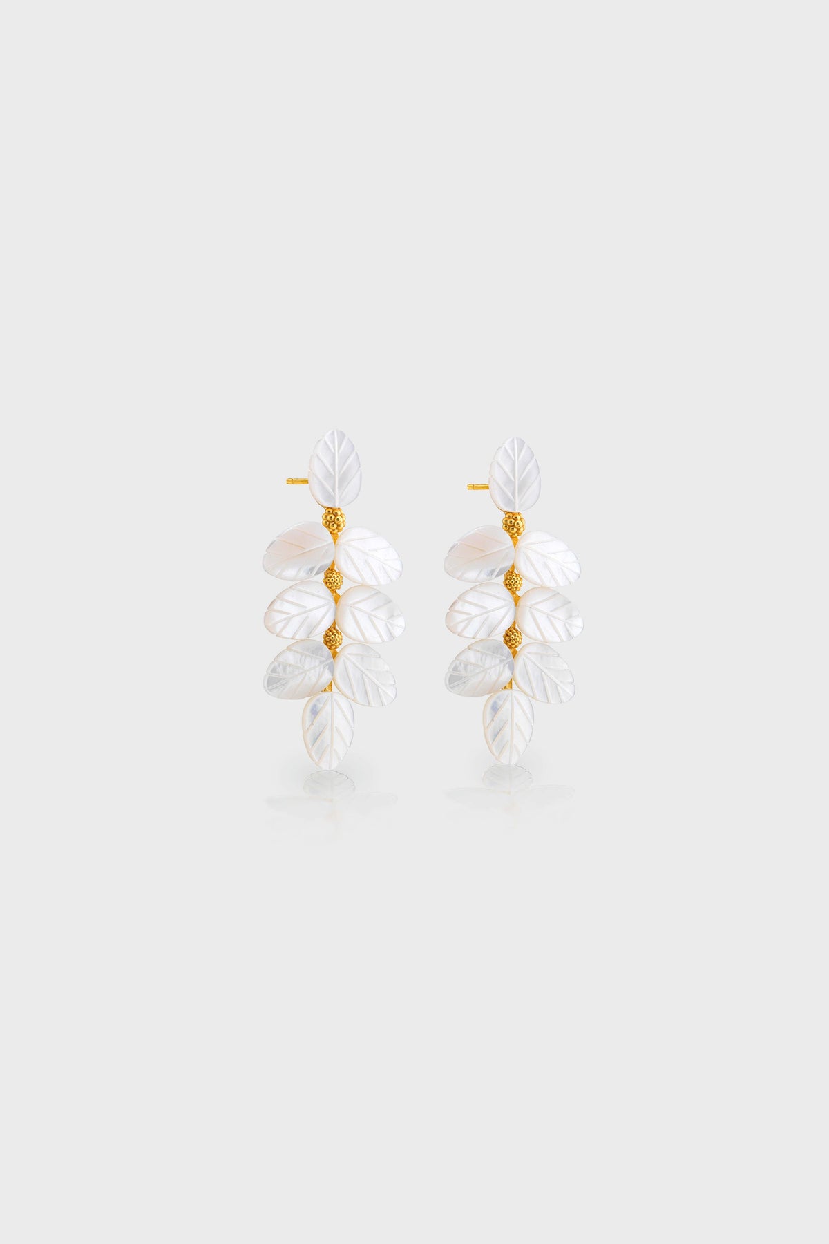 Mermaid Garden Vine Drop Earrings - MOP