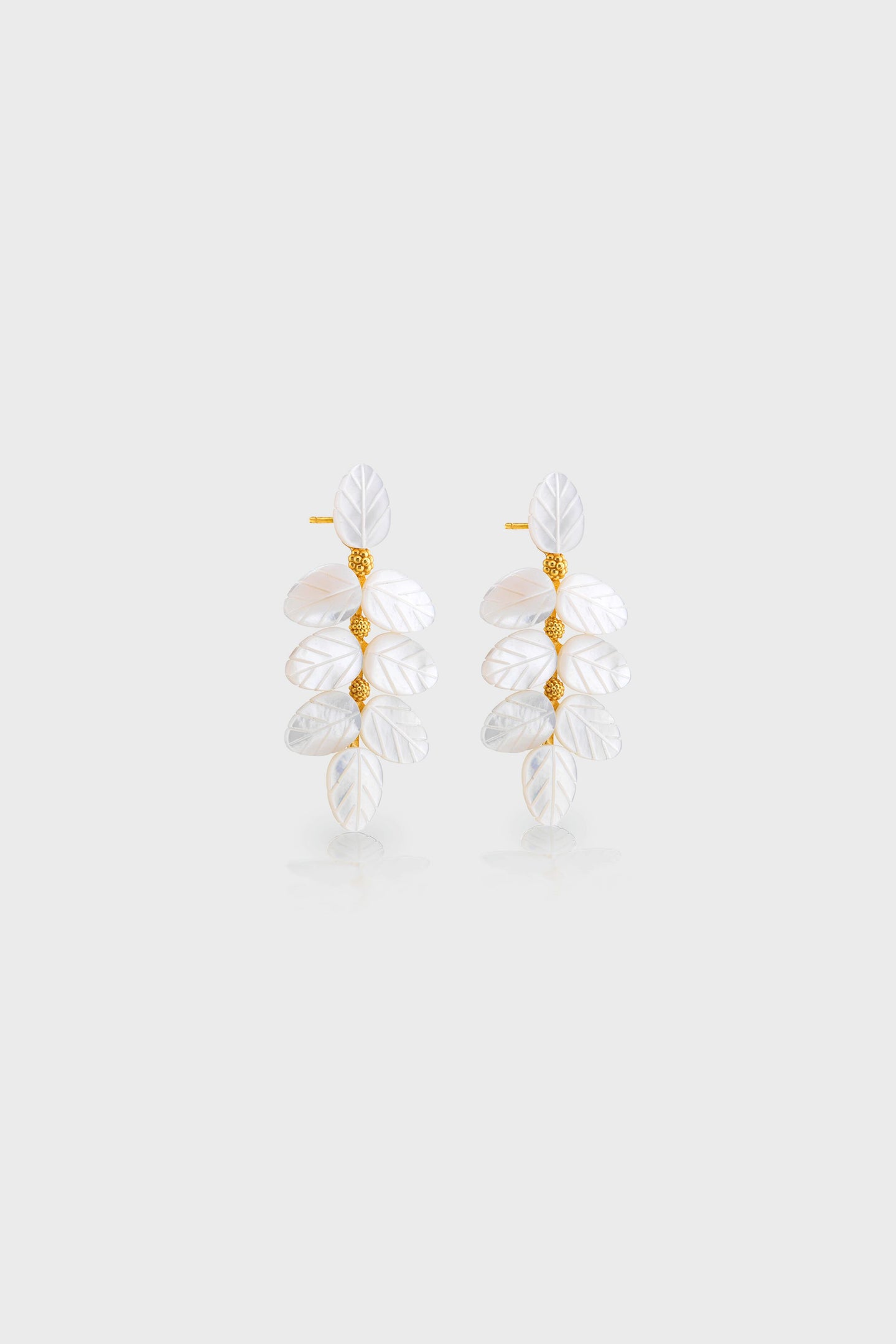 Mermaid Garden Vine Drop Earrings - MOP