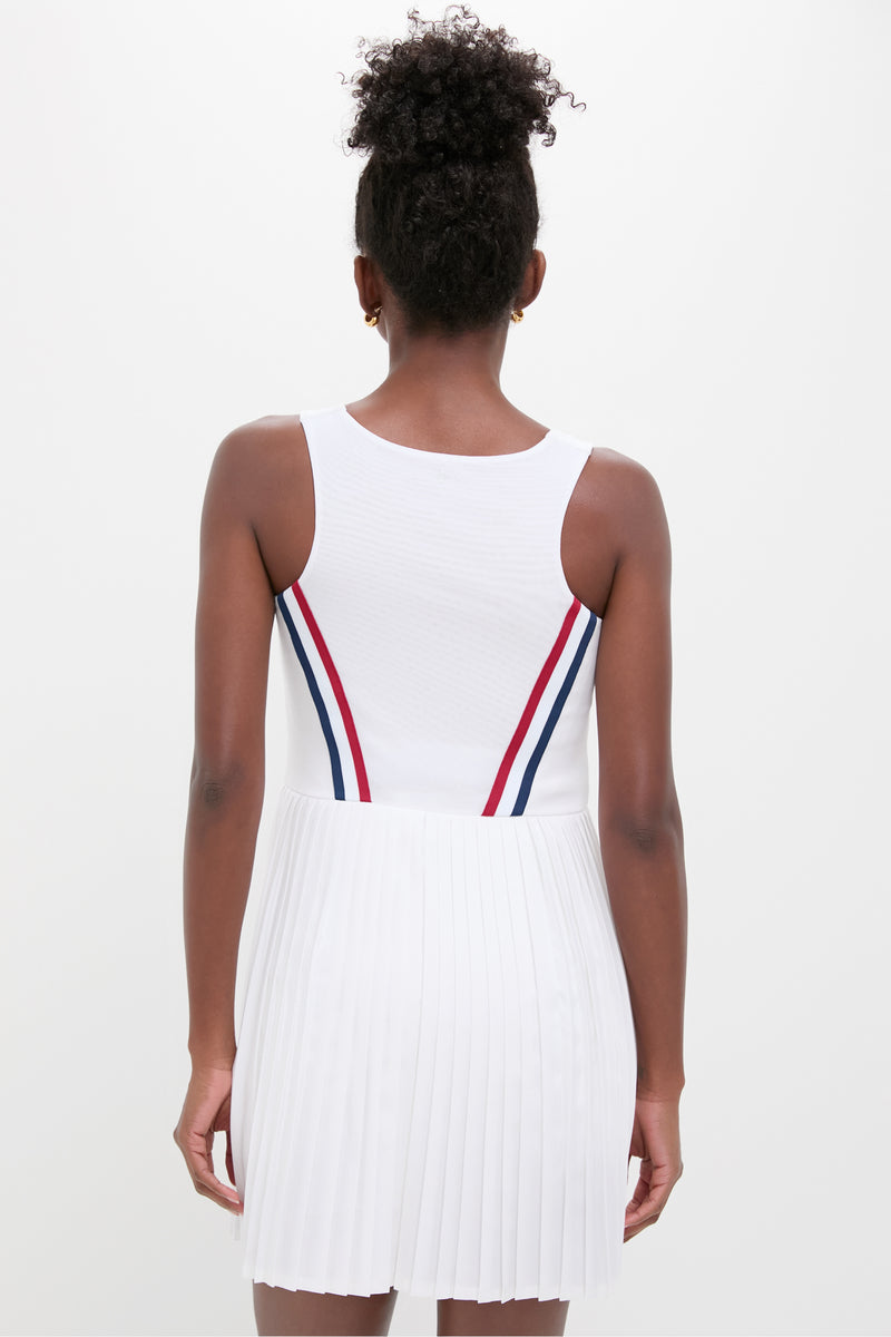 White Racerback Performance Jersey Brent Tennis Dress
