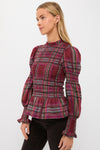 Red Plaid Jules Top