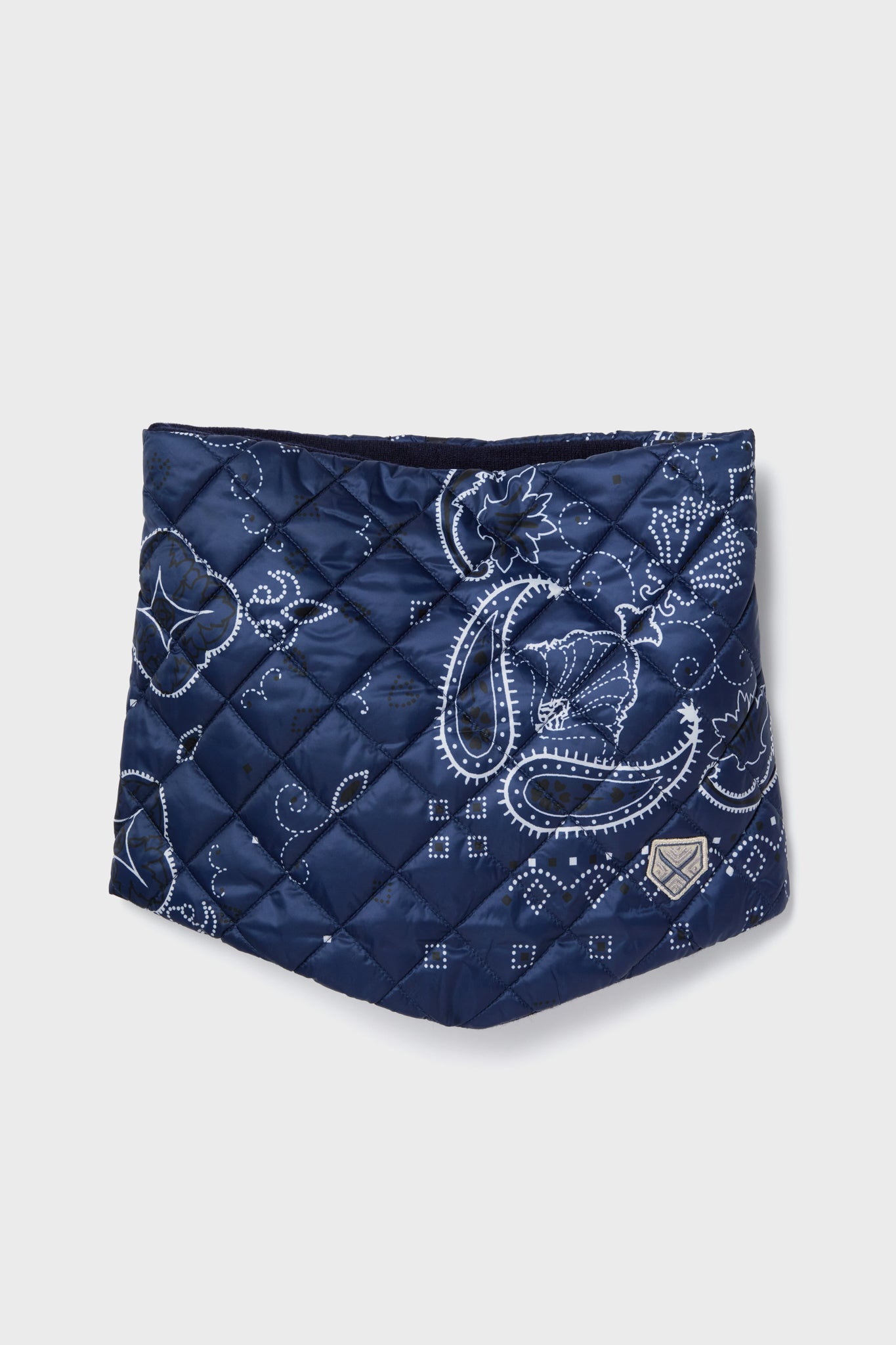 Navy Bandana Cashmere Pullover | Powder Puff Collection