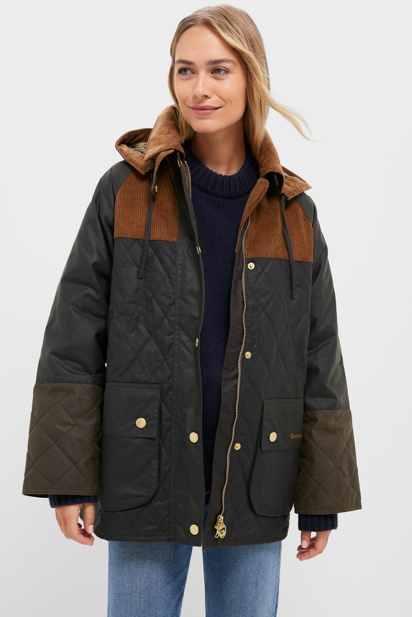 Archive Olive and Beech Imelda Wax Jacket | Barbour
