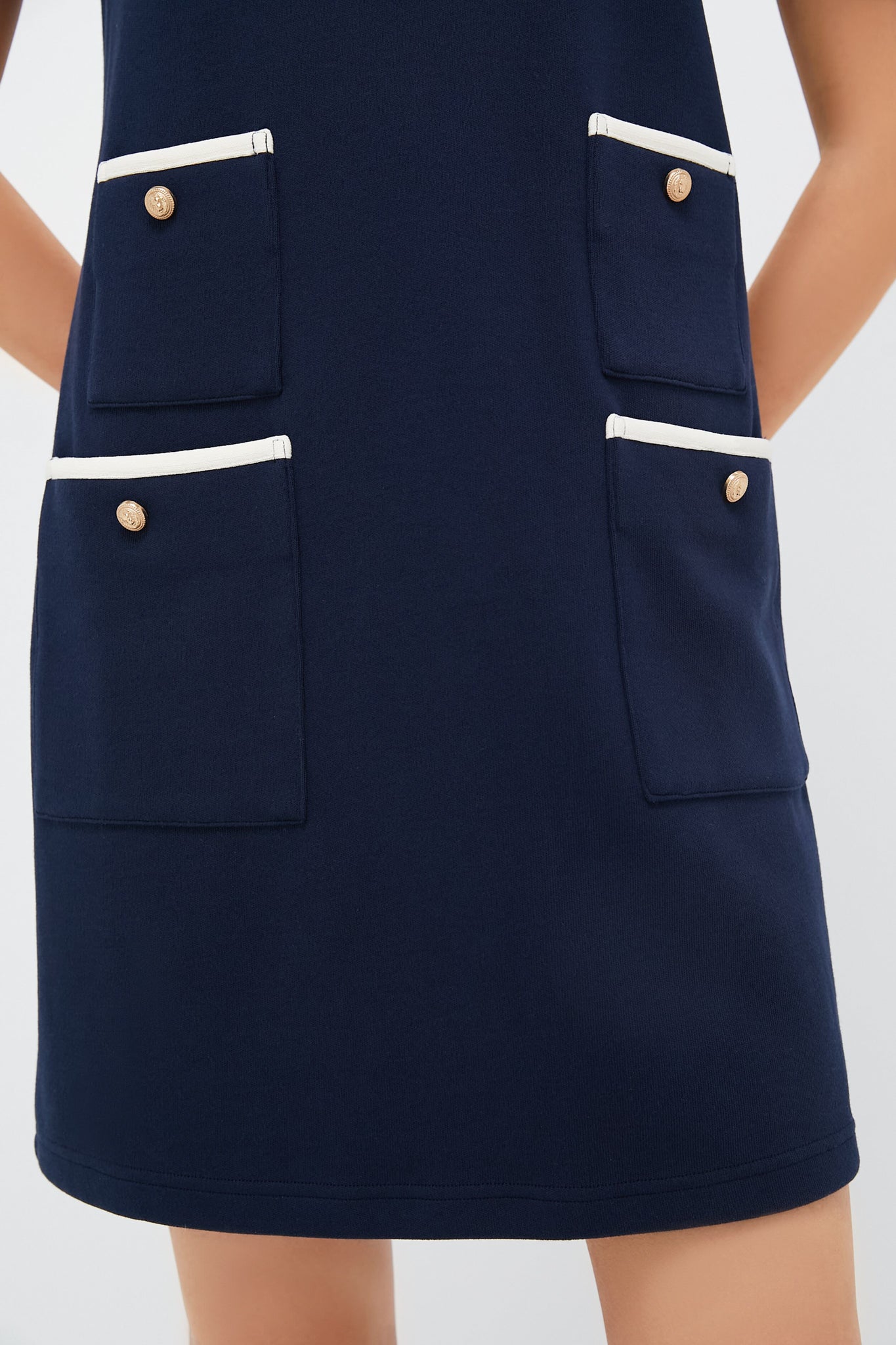 Navy Short Sleeve Francoise Dress