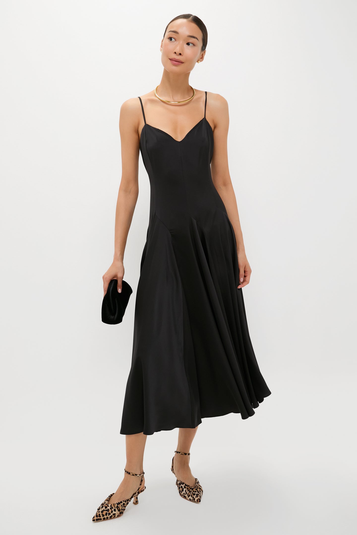 Polo Black Paneled Satin Dress