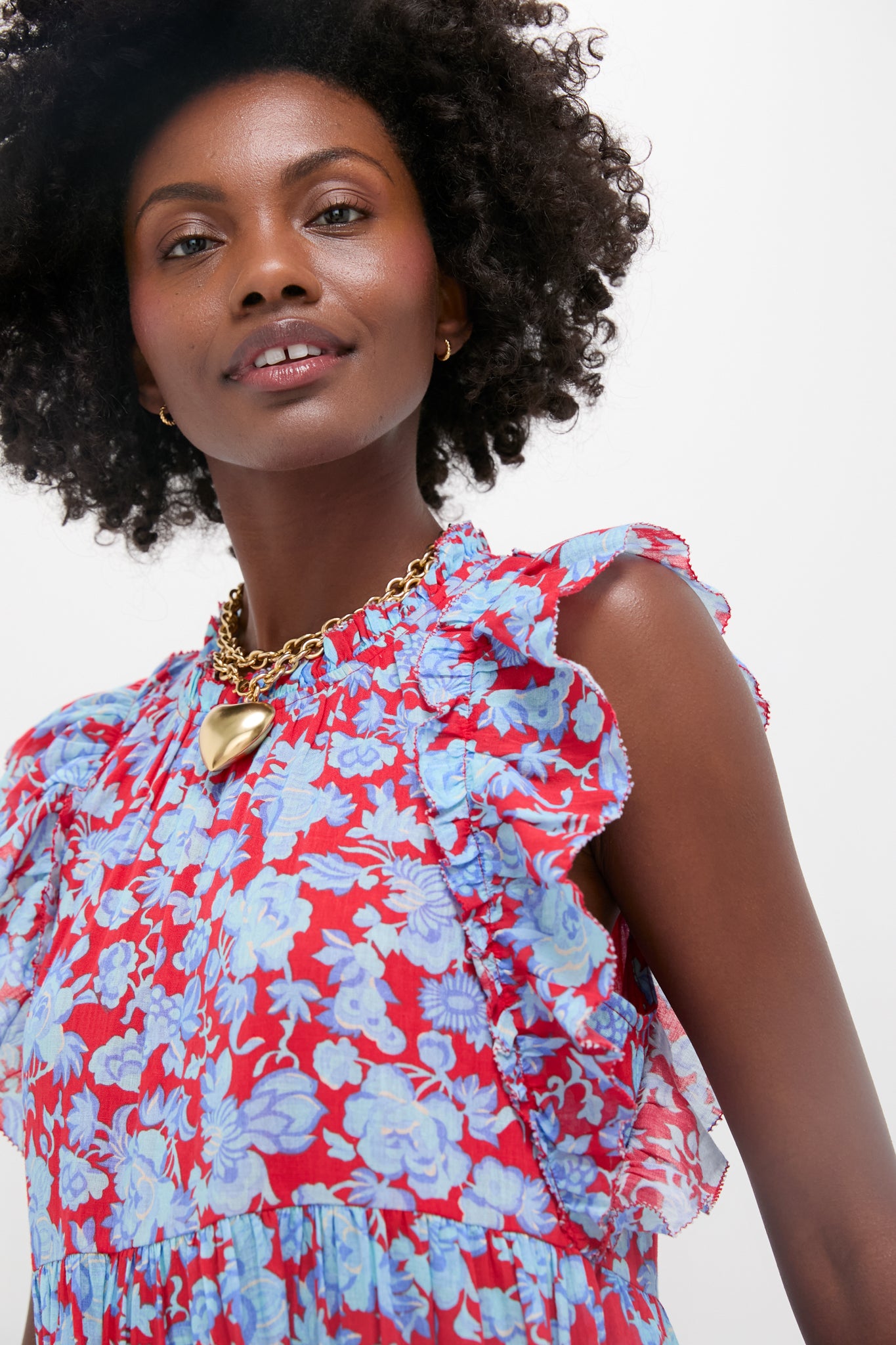 Paola Floral Print Poppy Maxi Dress