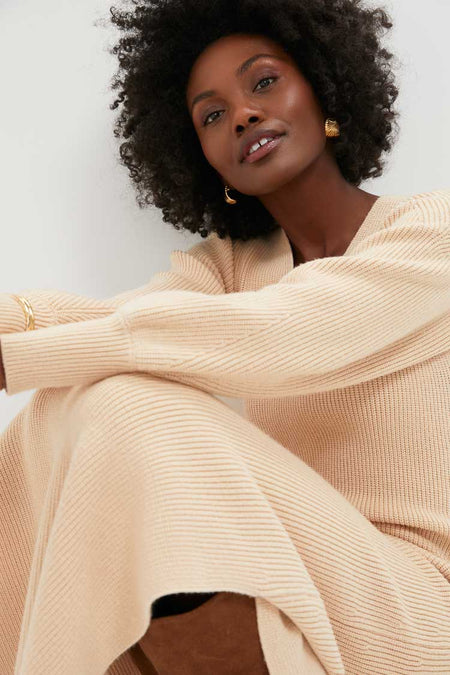 Almond Knit Anya Midi Dress