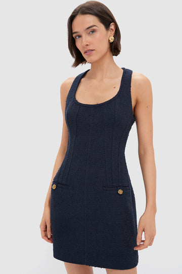 Navy Tweed Britton Dress