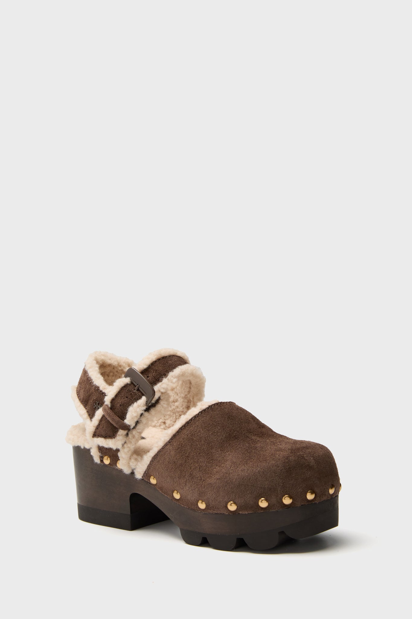 Deep Espresso Shearling Clog | Tory Burch