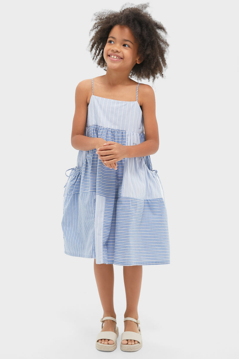 Blue Helmi Stripe Tank Dress