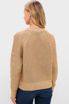 Gold Crochet Aspen Crewneck Sweater