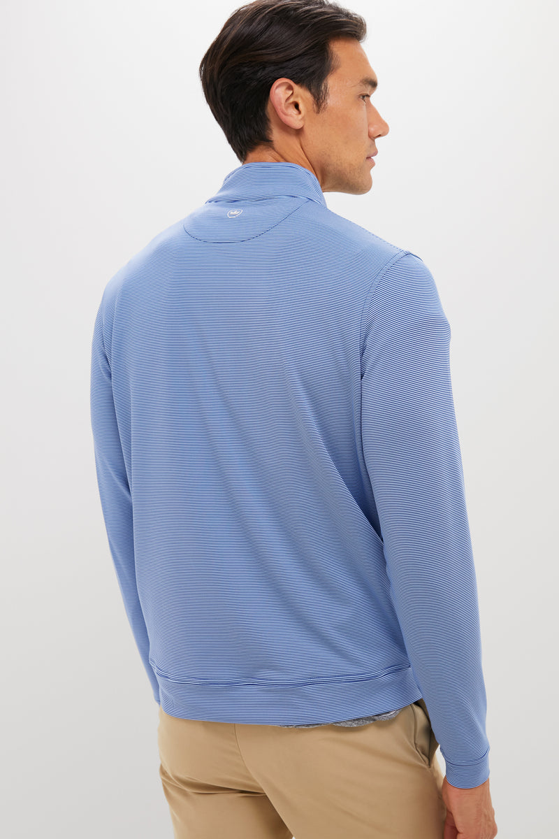 Sport Navy Perth Sugar Stripe Quarter Zip