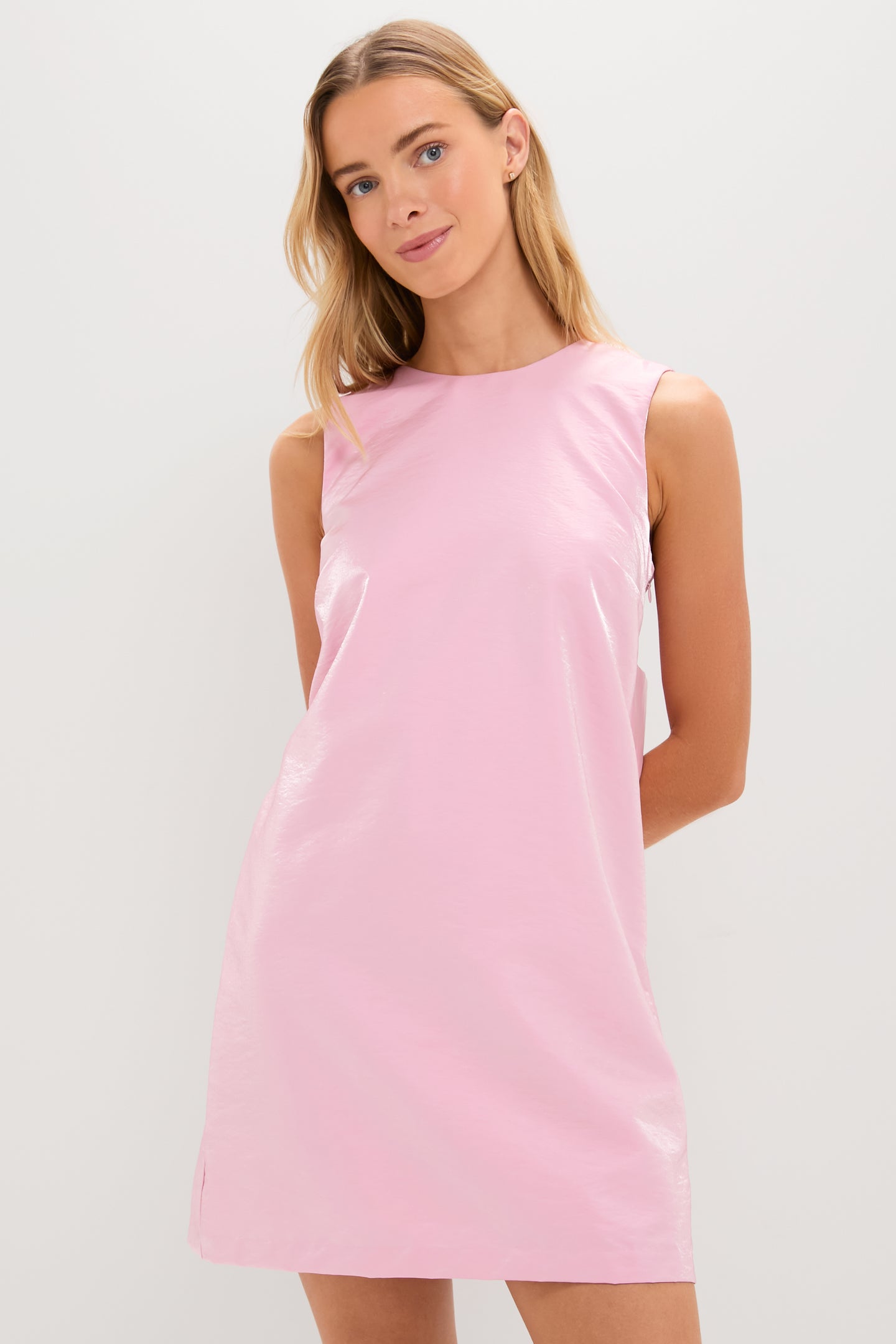 Soft Pink Bow Bella Mini Dress